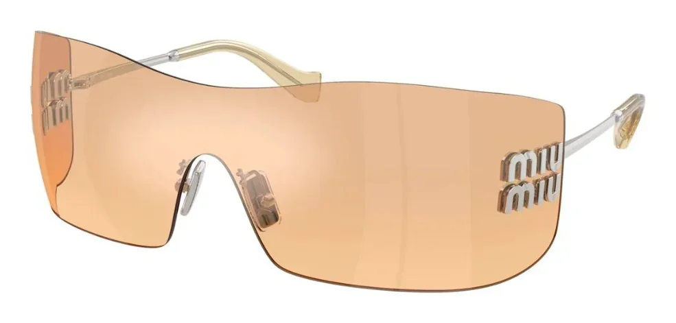 Miu Miu B53S 1BC/80Y 44 – Silver Gradient With Orange Mirror